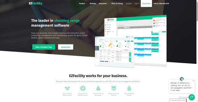Security scan screenshot of https://ezfacility.com