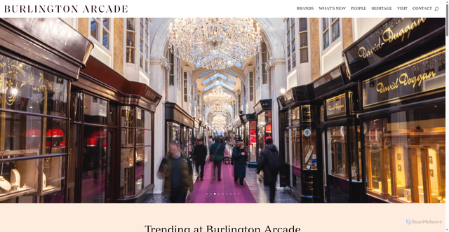 Security scan screenshot of https://burlingtonarcade.com