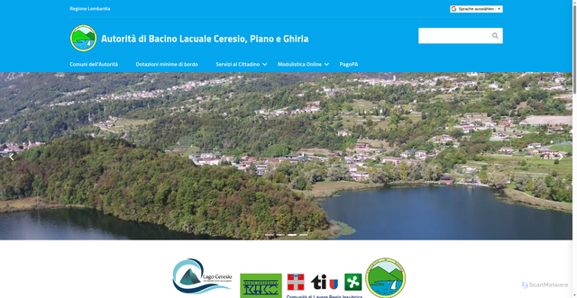 Security scan screenshot of https://www.autoritabacinoceresio.it/