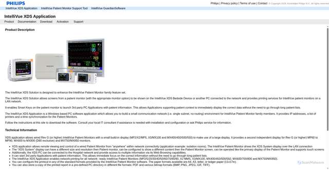 Security scan screenshot of https://activate.healthcare.philips.com