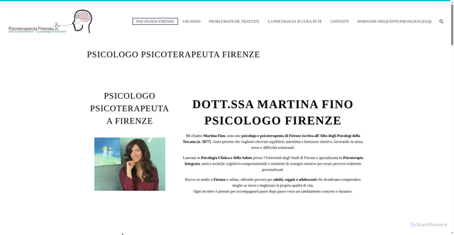 Security scan screenshot of https://martinafino.it