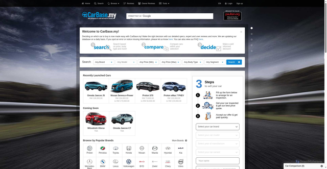Security scan screenshot of https://carbase.my