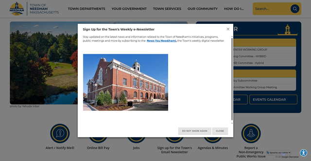 Security scan screenshot of https://needhamma.gov/
