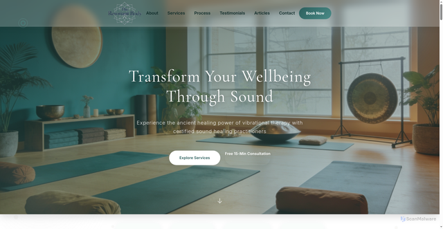 Security scan screenshot of https://theresonantbody.pages.dev/theresonantbody