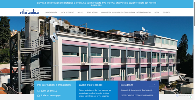 Security scan screenshot of https://www.casadicuravillasalus.it/