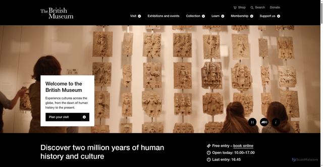 Security scan screenshot of https://www.britishmuseum.org/