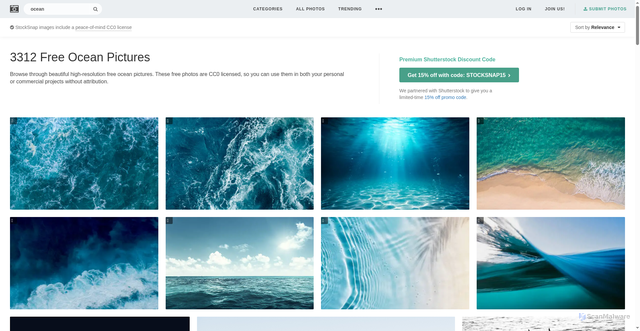 Security scan screenshot of https://cx89.pages.dev/search/ocean