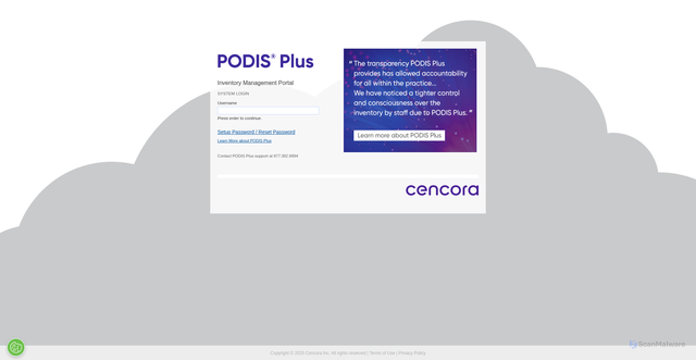 Security scan screenshot of https://www.podisplus.com
