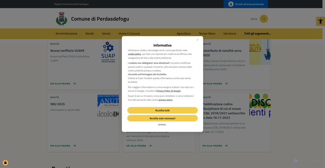 Security scan screenshot of https://www.comune.perdasdefogu.og.it/