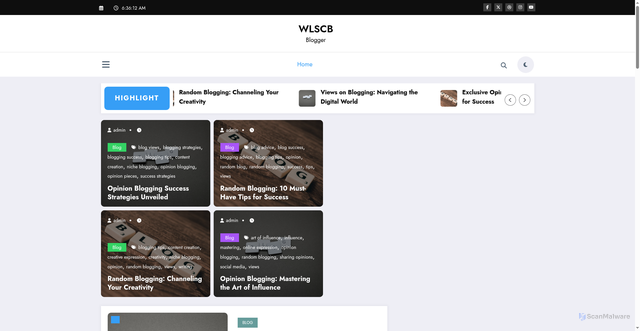 Security scan screenshot of http://www.wlscb.org.uk/