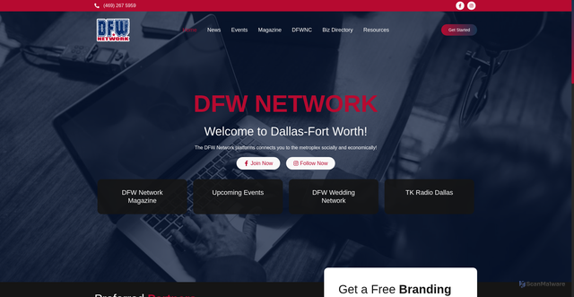 Security scan screenshot of https://dfwnetwork.net/