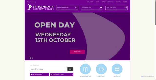 Security scan screenshot of https://www.stbrn.ac.uk/