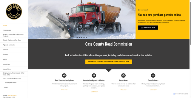 Security scan screenshot of https://casscoroadmi.gov/