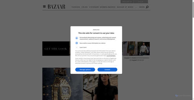 Security scan screenshot of https://www.harpersbazaar.com.hk