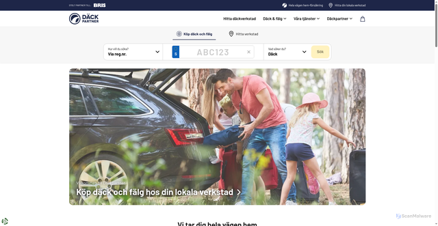 Security scan screenshot of https://dackpartner.se
