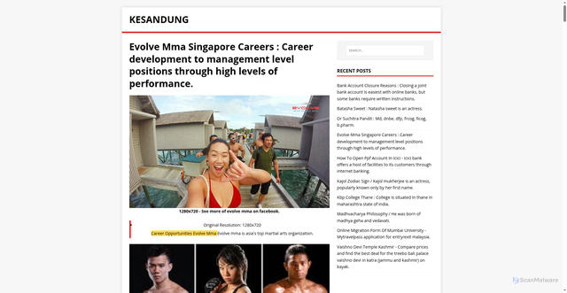 Security scan screenshot of https://jesadonik.pages.dev/post/evolve-mma-singapore-careers/