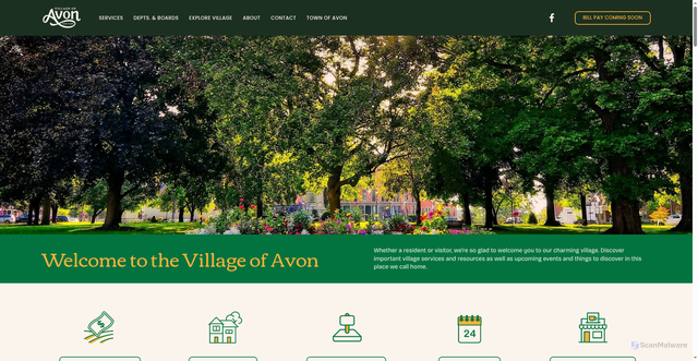Security scan screenshot of https://www.villageofavonny.gov/