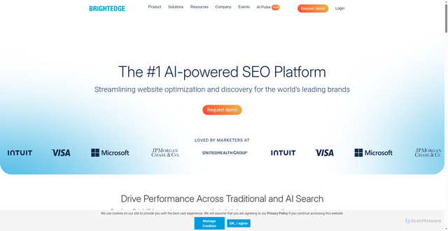 Security scan screenshot of https://www.brightedge.com