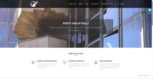 Security scan screenshot of https://periti-industriali.brescia.it/