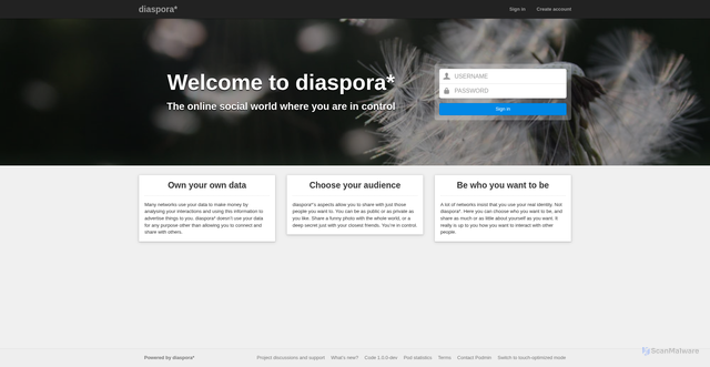 Security scan screenshot of https://diaspora.psyco.fr
