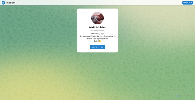 Security scan screenshot of https://t.me/+MBYe9-WSsHMwZDNi