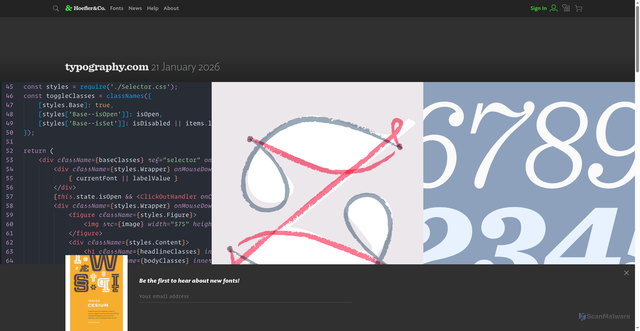 Security scan screenshot of https://cloud.typography.com