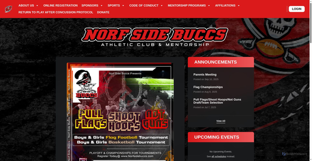 Security scan screenshot of https://www.norfsidebuccs.com/