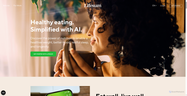 Security scan screenshot of https://www.lifesum.com