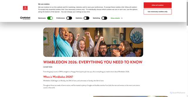 Security scan screenshot of https://www.hungryhorse.co.uk/blog/wimbledon-2026