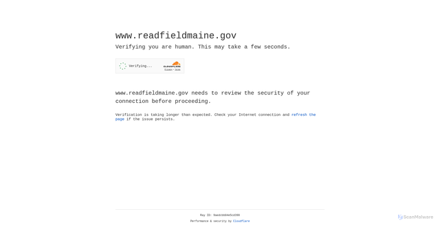Security scan screenshot of https://www.readfieldmaine.gov/