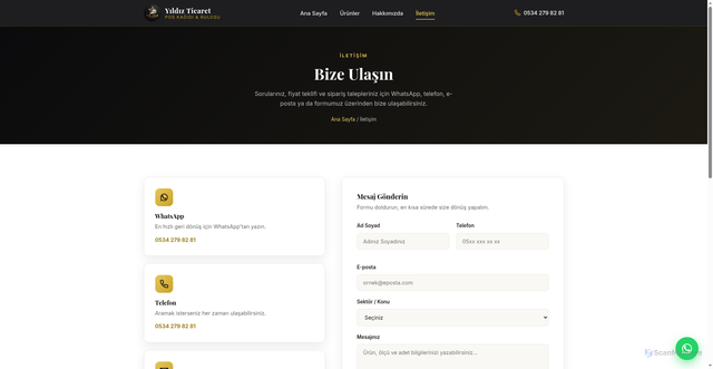 Security scan screenshot of https://xn--yldzrulo-tkbc.com/iletisim