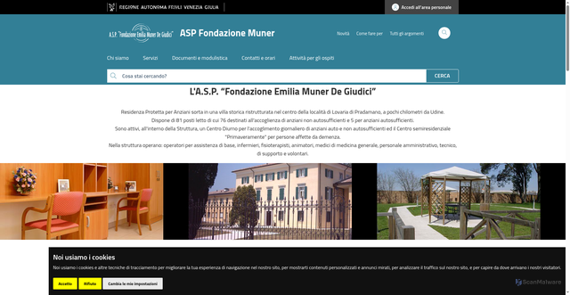 Security scan screenshot of https://www.fondazionemuner.it/