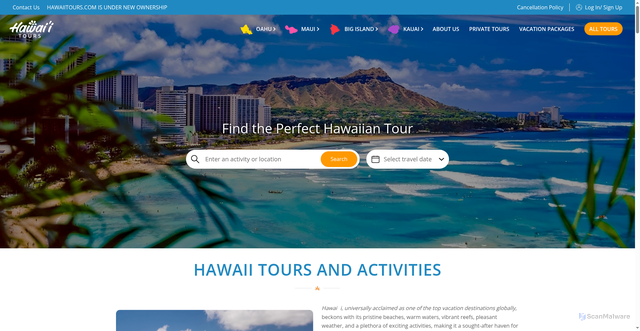 Security scan screenshot of https://www.hawaiitours.com/to-do