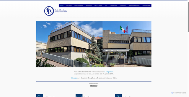 Security scan screenshot of https://www.fondoprevidenzafinanze.it/