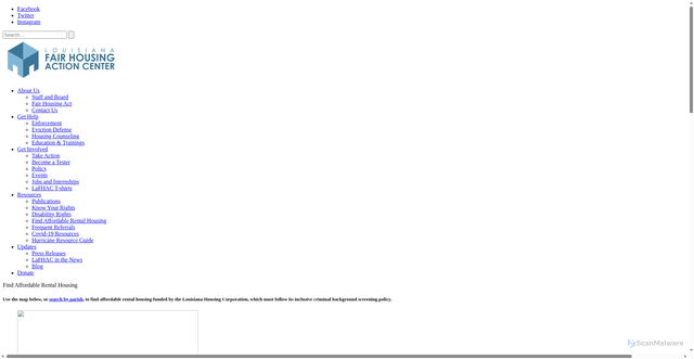 Security scan screenshot of https://lafairhousing.org/find-affordable-rental-housing/