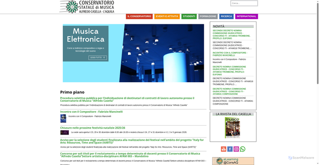 Security scan screenshot of https://www.consaq.it/