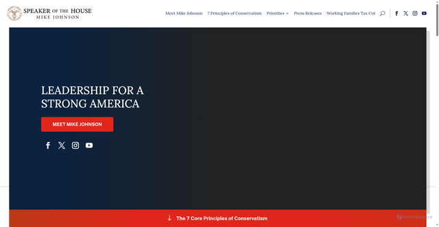 Security scan screenshot of https://www.speaker.gov/