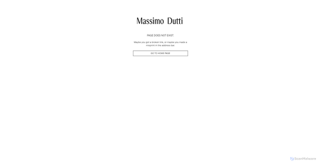Security scan screenshot of https://account.massimodutti.com