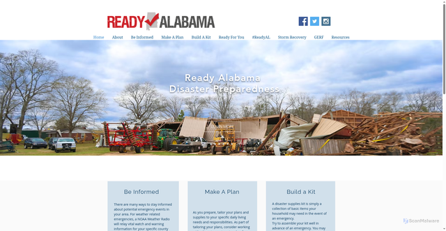 Security scan screenshot of https://www.readyalabama.gov/