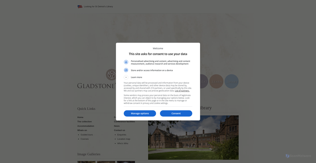 Security scan screenshot of https://st-deiniols.com