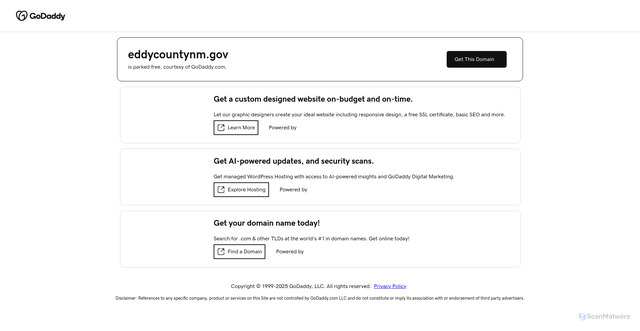 Security scan screenshot of https://eddycountynm.gov/