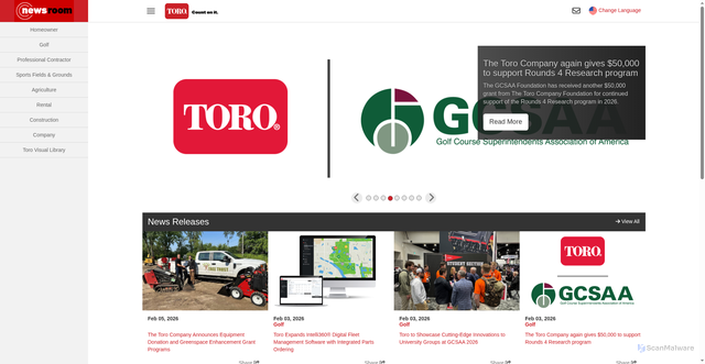 Security scan screenshot of https://cdn2.toro.com