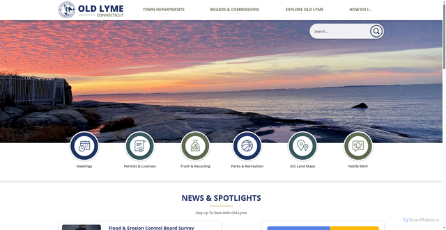 Security scan screenshot of https://oldlyme-ct.gov/