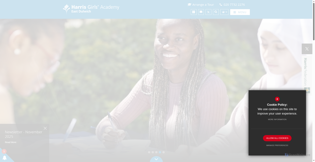 Security scan screenshot of https://www.harrisdulwichgirls.org.uk/