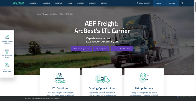 Security scan screenshot of https://abf.com