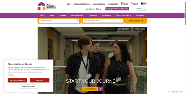 Security scan screenshot of https://www.ccn.ac.uk/