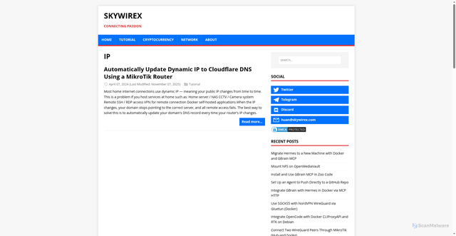 Security scan screenshot of https://website-4l2.pages.dev/tags/ip/