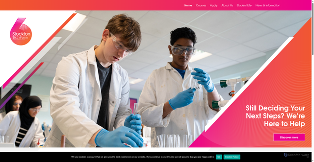 Security scan screenshot of https://www.stocktonsfc.ac.uk/