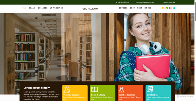 Security scan screenshot of http://formfillkaro.com.spsmartschools.com/