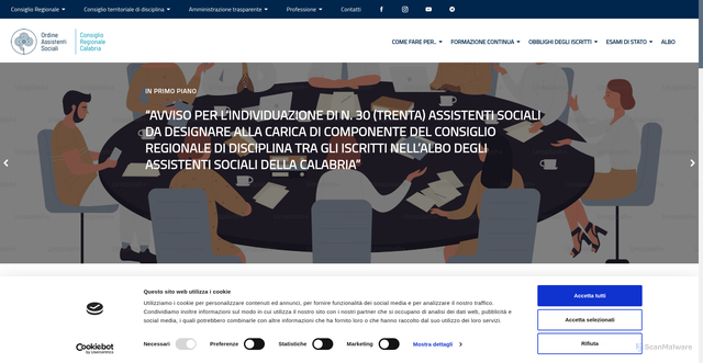 Security scan screenshot of https://www.ordascalabria.it/